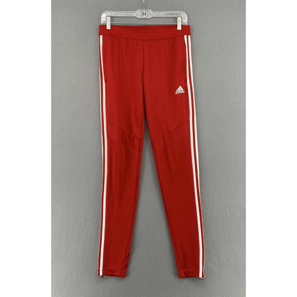 Adidas Climacool Active Track Pants Red White 3 Stripe Zippers Womens Small 8-10